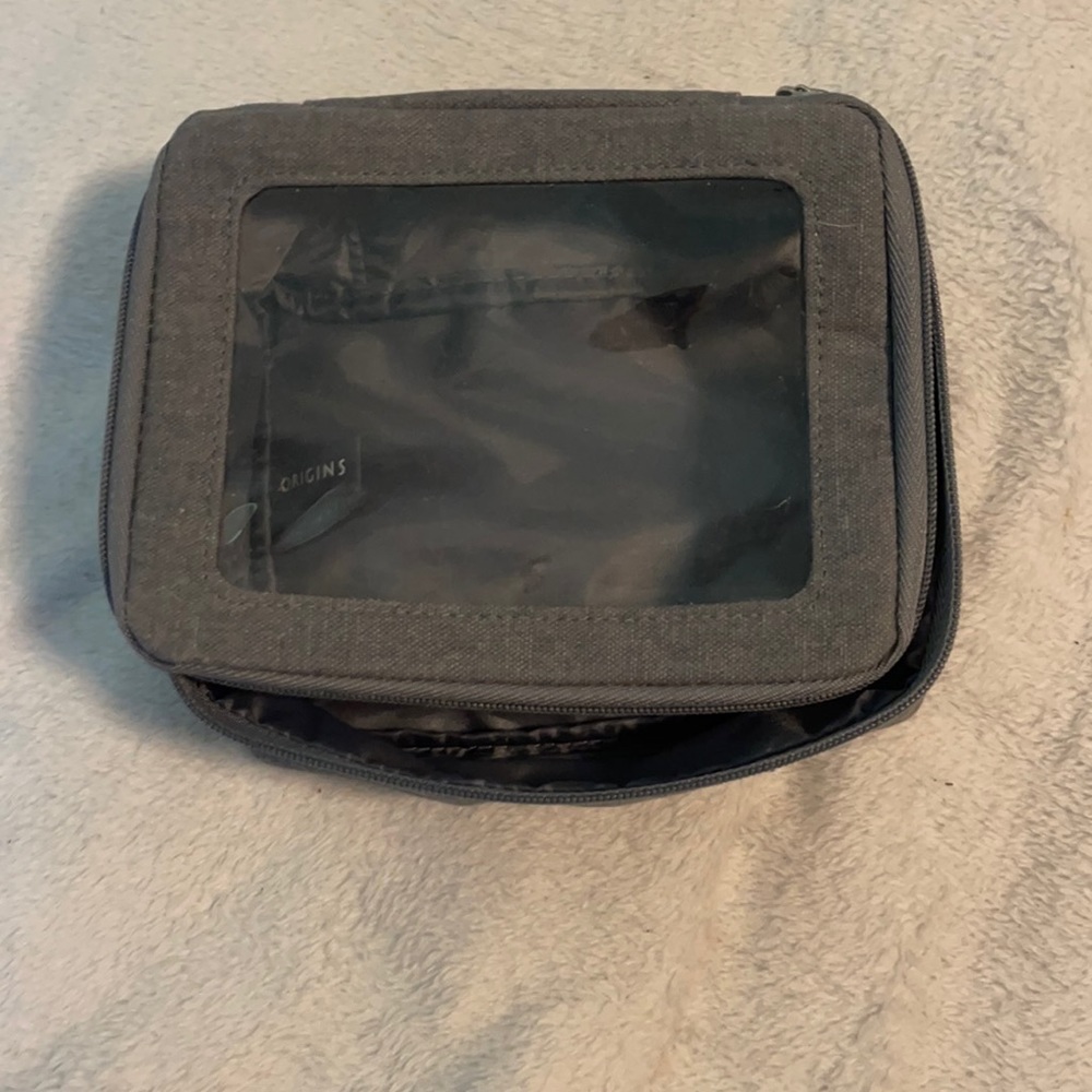 Origins clear top make up bag